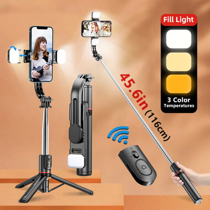 Cell Phone Bluetooth Selfie Stick Tripod