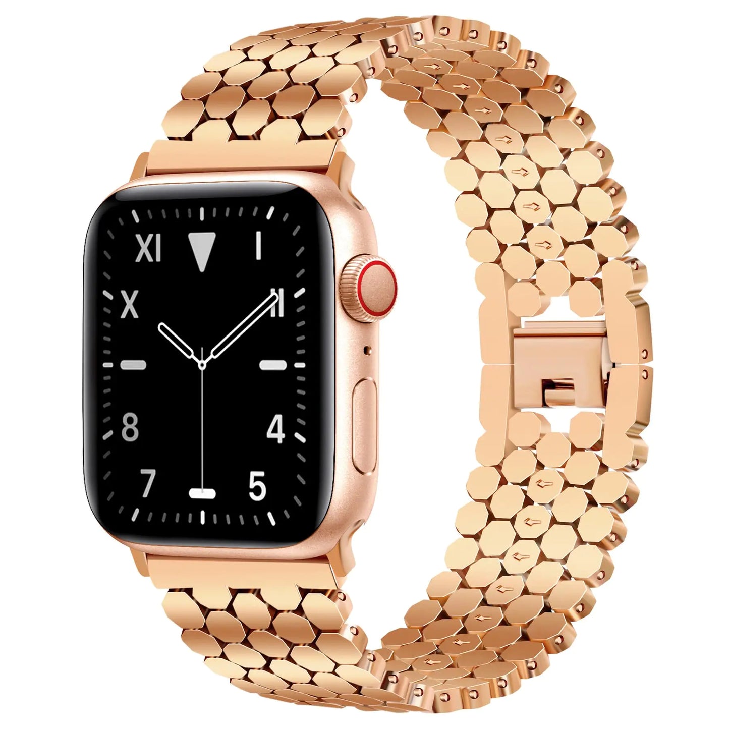 JR.DM Honeycomb Bands Compatible with Apple Watch 38mm 40mm 41mm 42mm 44mm 45mm 46mm for Women, Dressy Gold Silver Luxury Designer Metal Strap Replacement for iWatch Series 10/9/8/7/SE/6/5/4/3/2/1