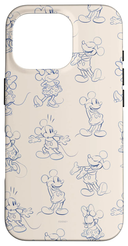 iPhone 16 Plus Disney Mickey and Minnie Mouse Retro Vintage Art Reactions Case