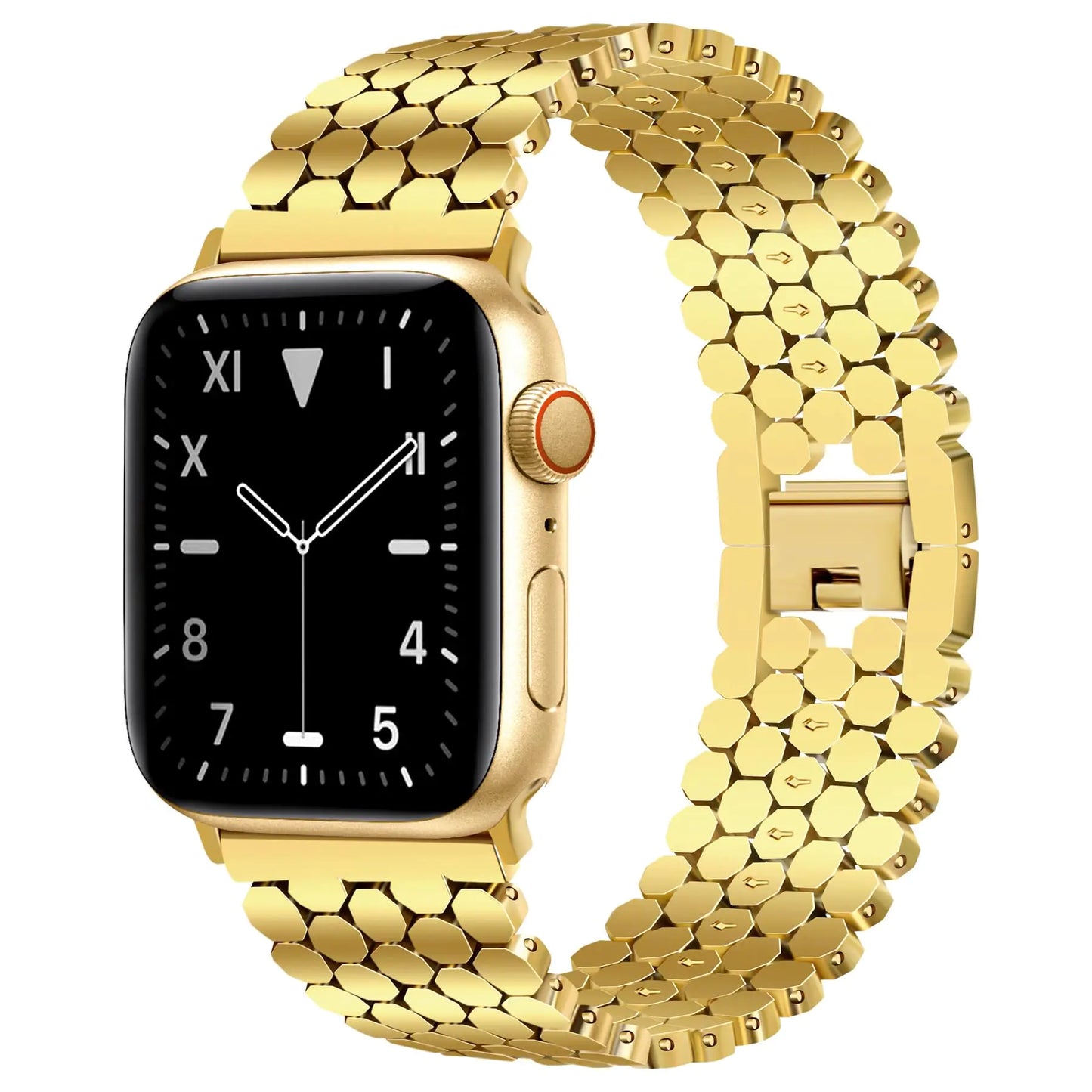 JR.DM Honeycomb Bands Compatible with Apple Watch 38mm 40mm 41mm 42mm 44mm 45mm 46mm for Women, Dressy Gold Silver Luxury Designer Metal Strap Replacement for iWatch Series 10/9/8/7/SE/6/5/4/3/2/1