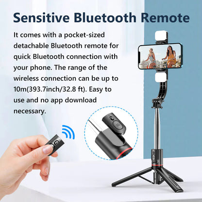 Cell Phone Bluetooth Selfie Stick Tripod